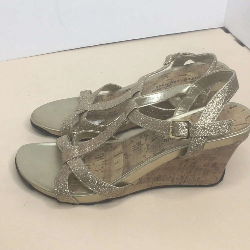 Montego  bay club sparks gold cork wedge sandals